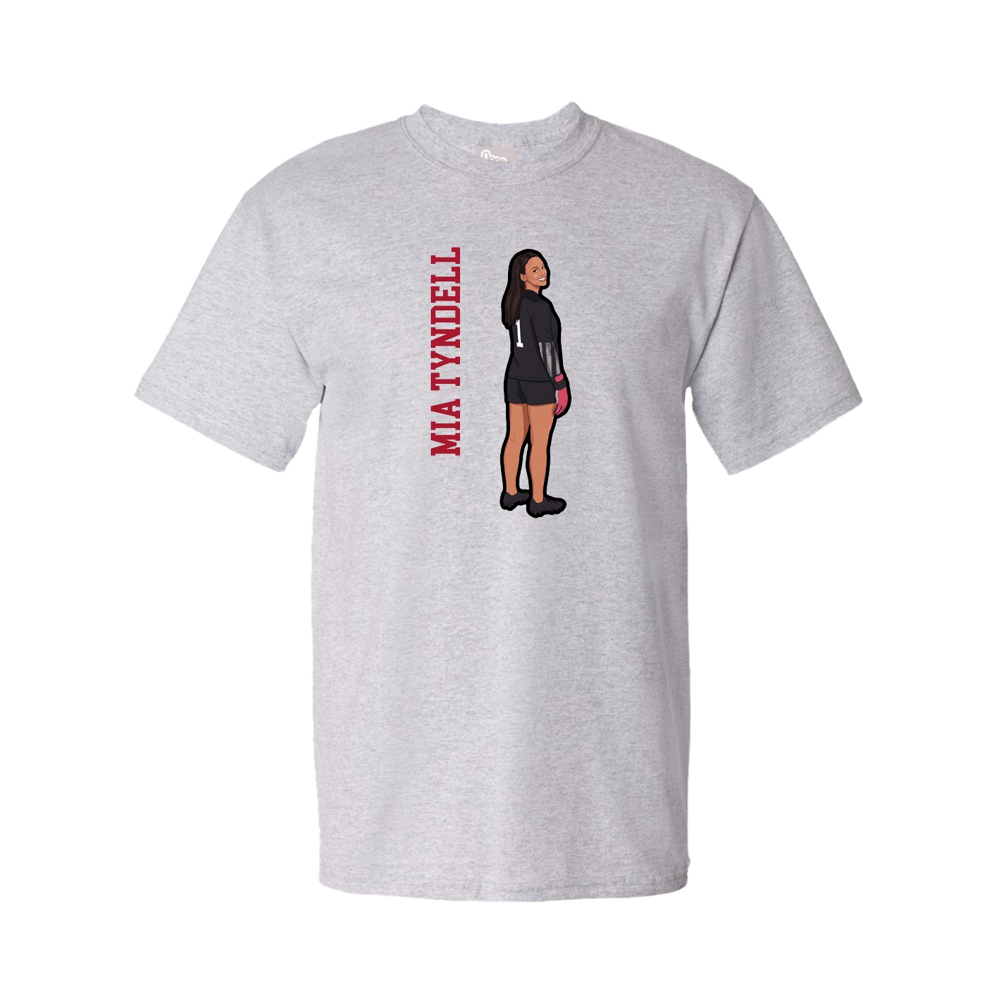 Tee — Name Vertical in Grey