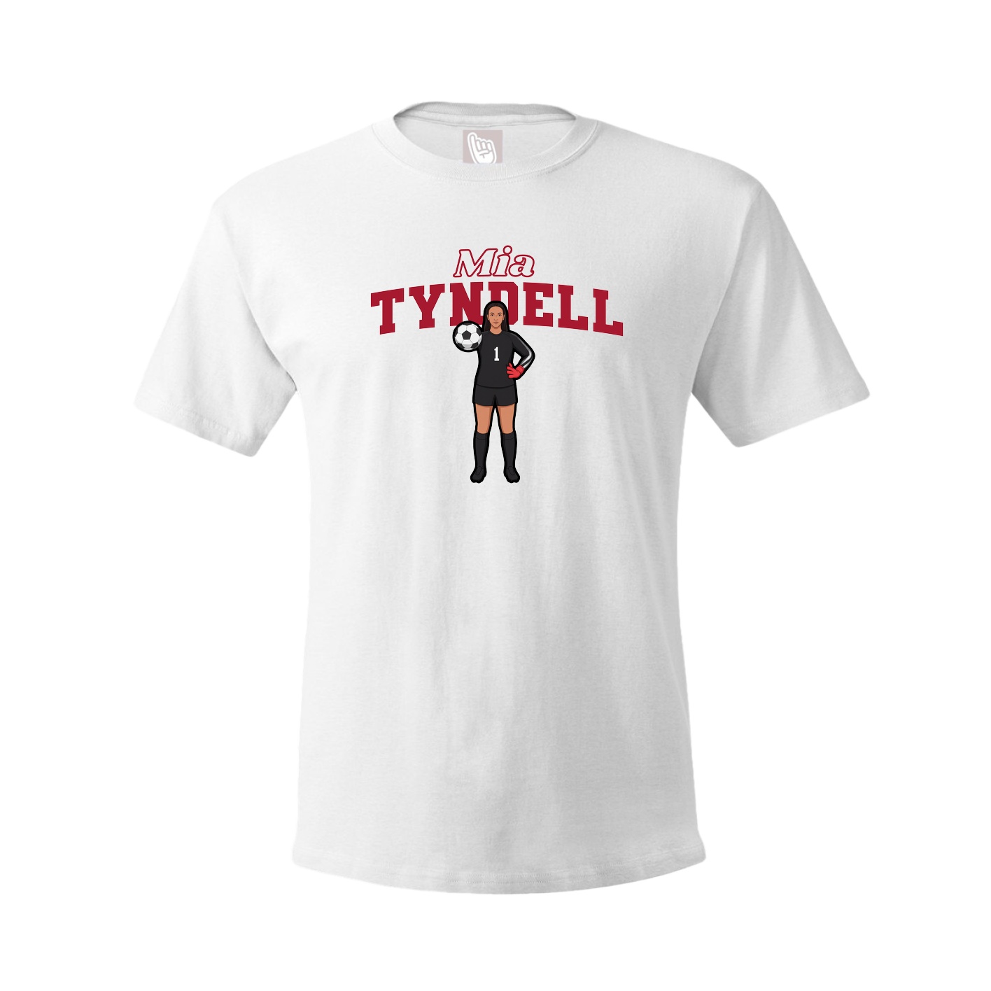 Youth Tee — Name Arch in White