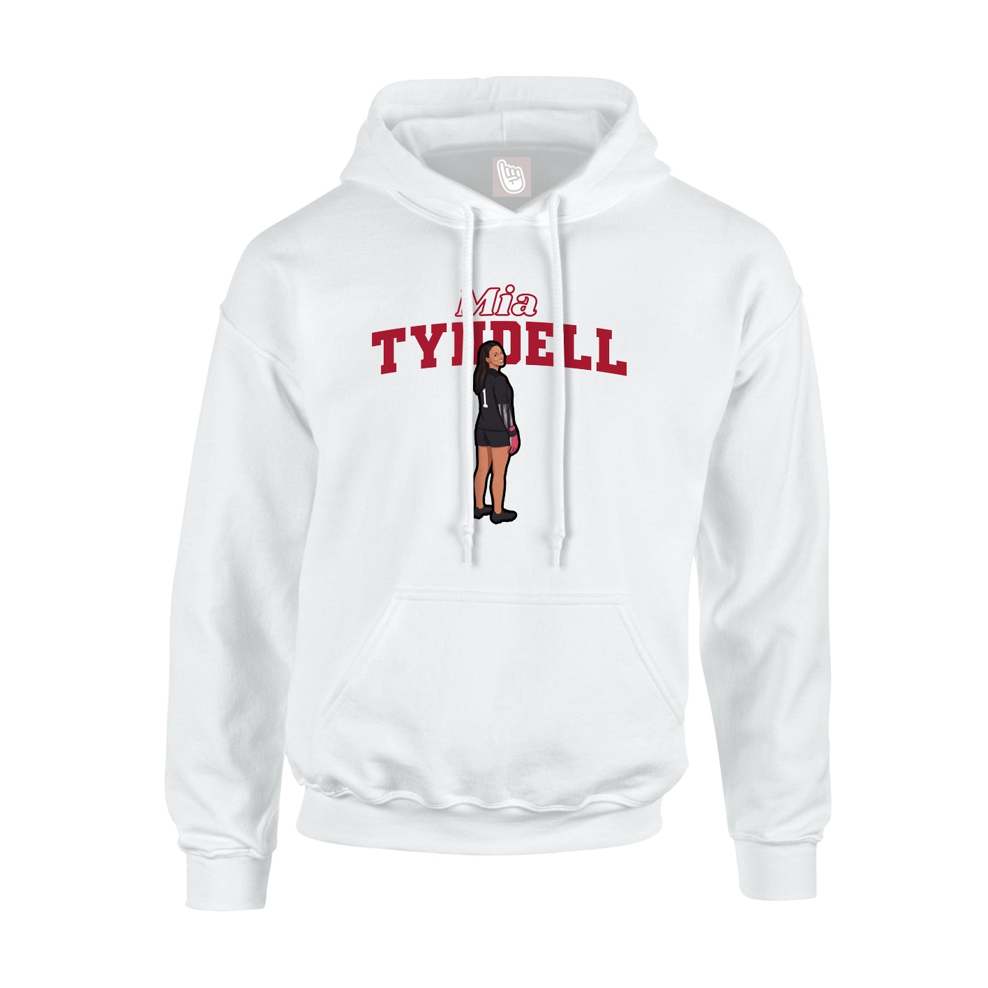 Hoodie — Name Arch in White