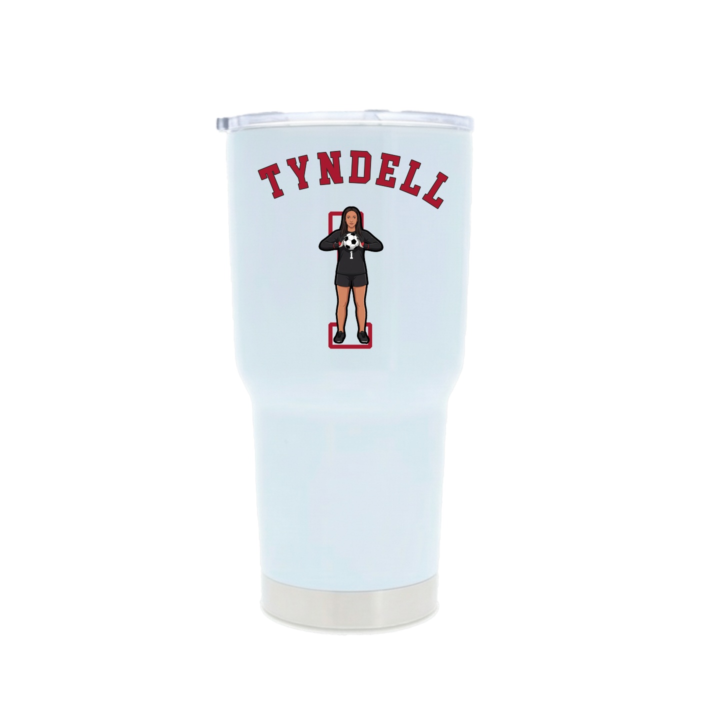 30oz Stainless Steel Tumbler — Shirsey Arch in White