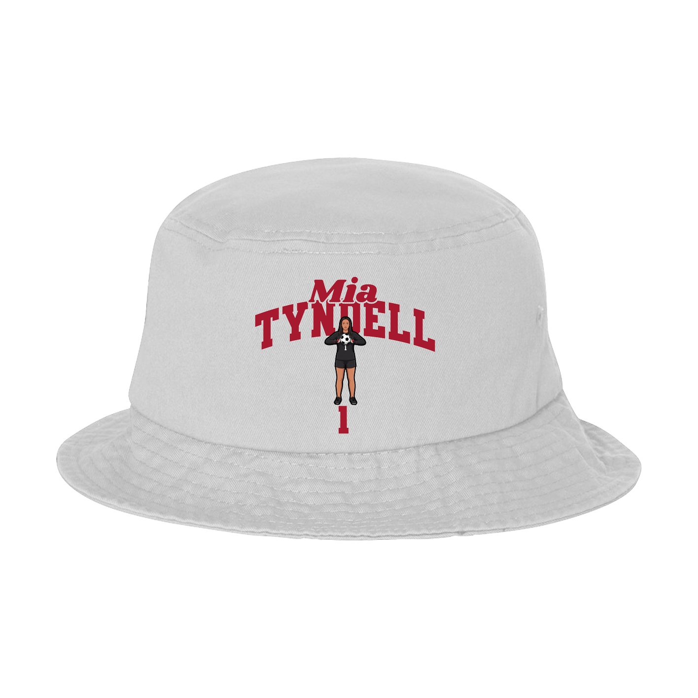 Bucket Cap — Signature Arch in White