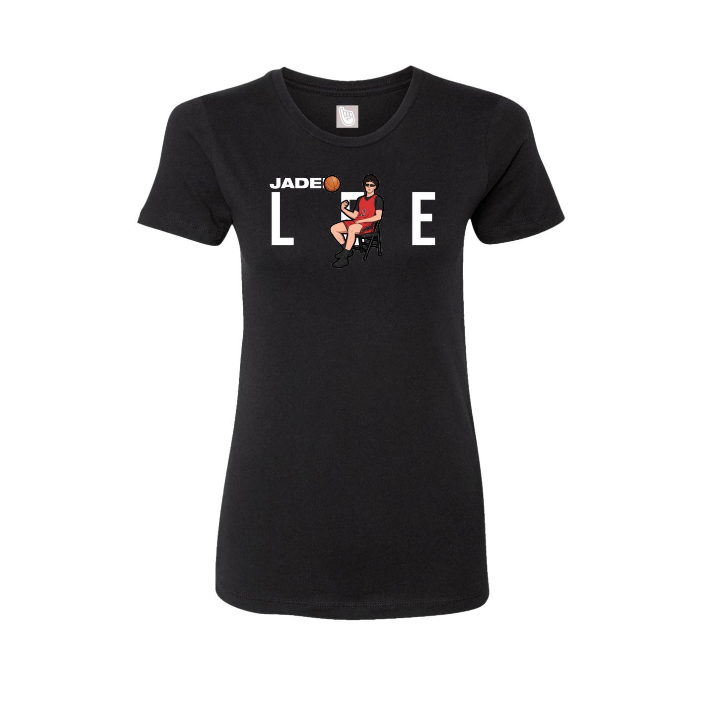 Fitted Women's Tee — Player Name in Black