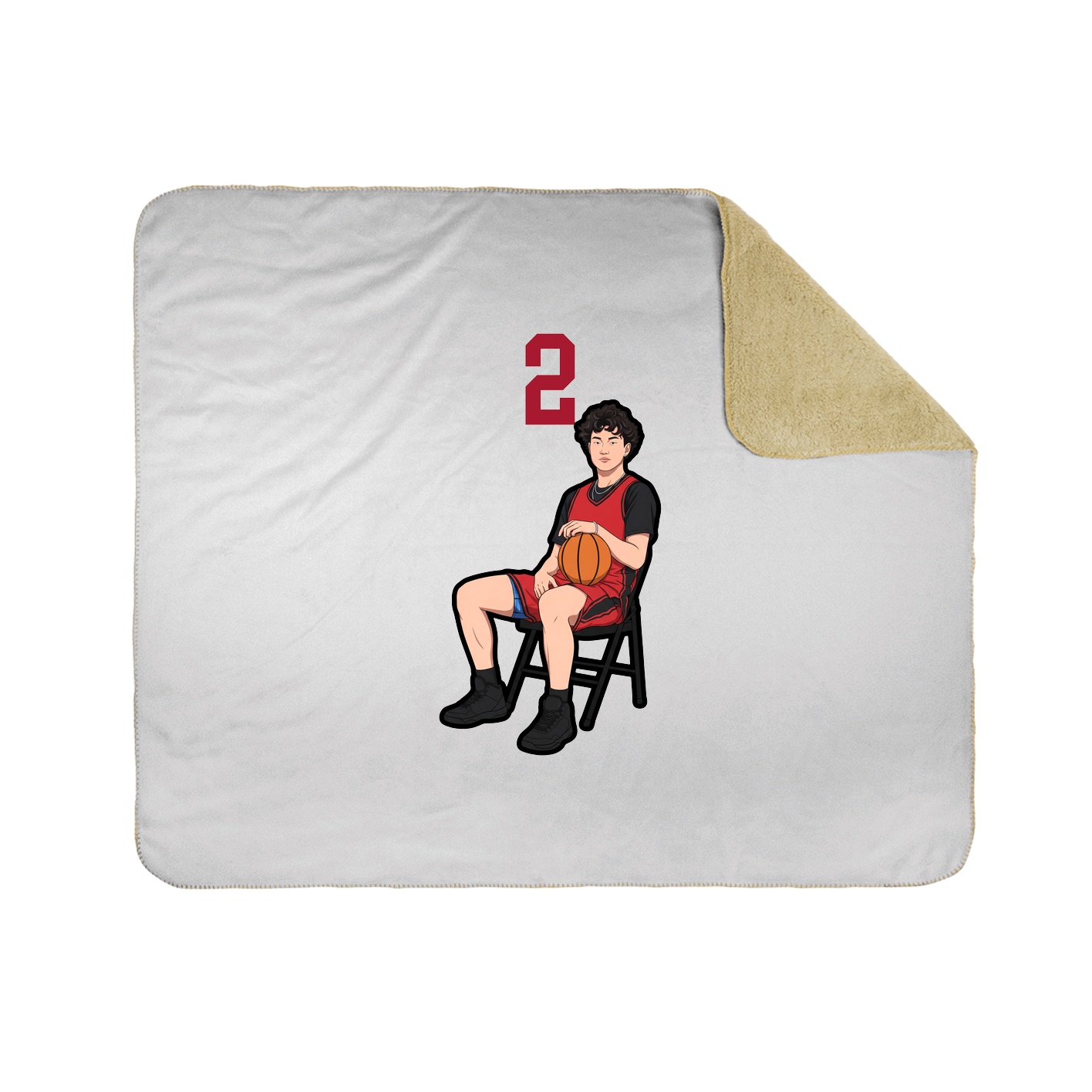 Throw Blanket — Number Top in White