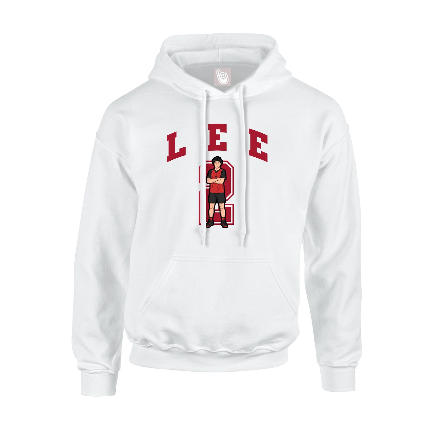 Hoodie — Number in White