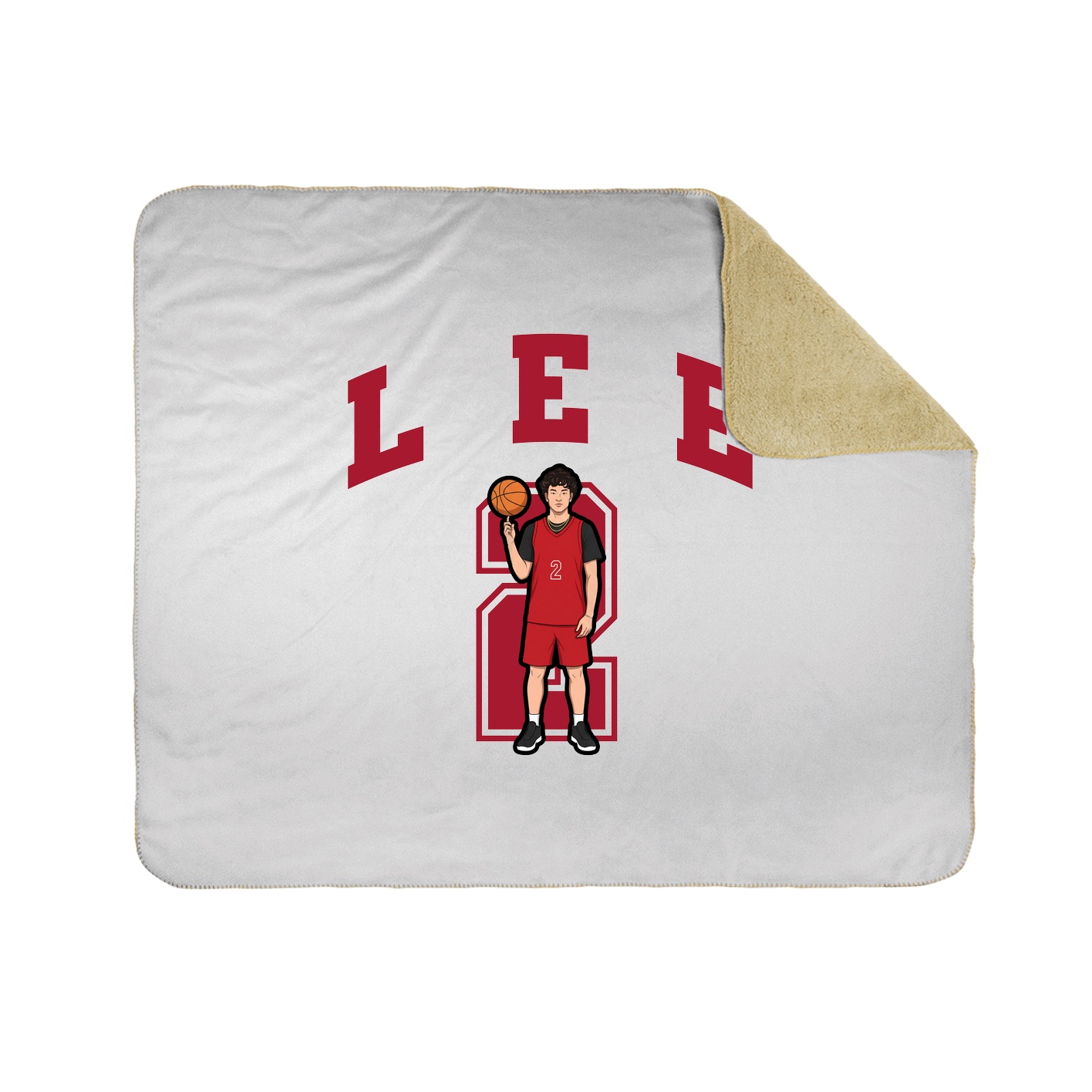Throw Blanket — Number in White