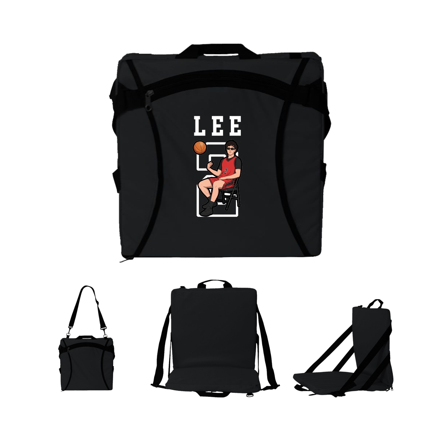 Folding Stadium Seat — Shirsey in Black