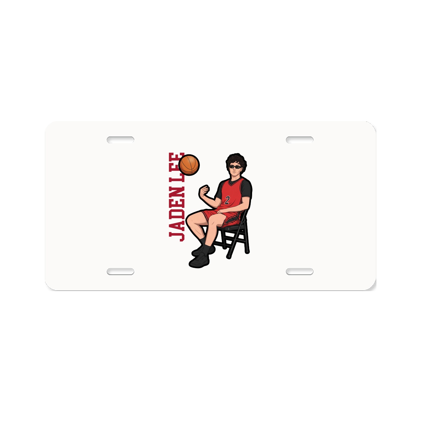 License Plate — Name Vertical in Classic