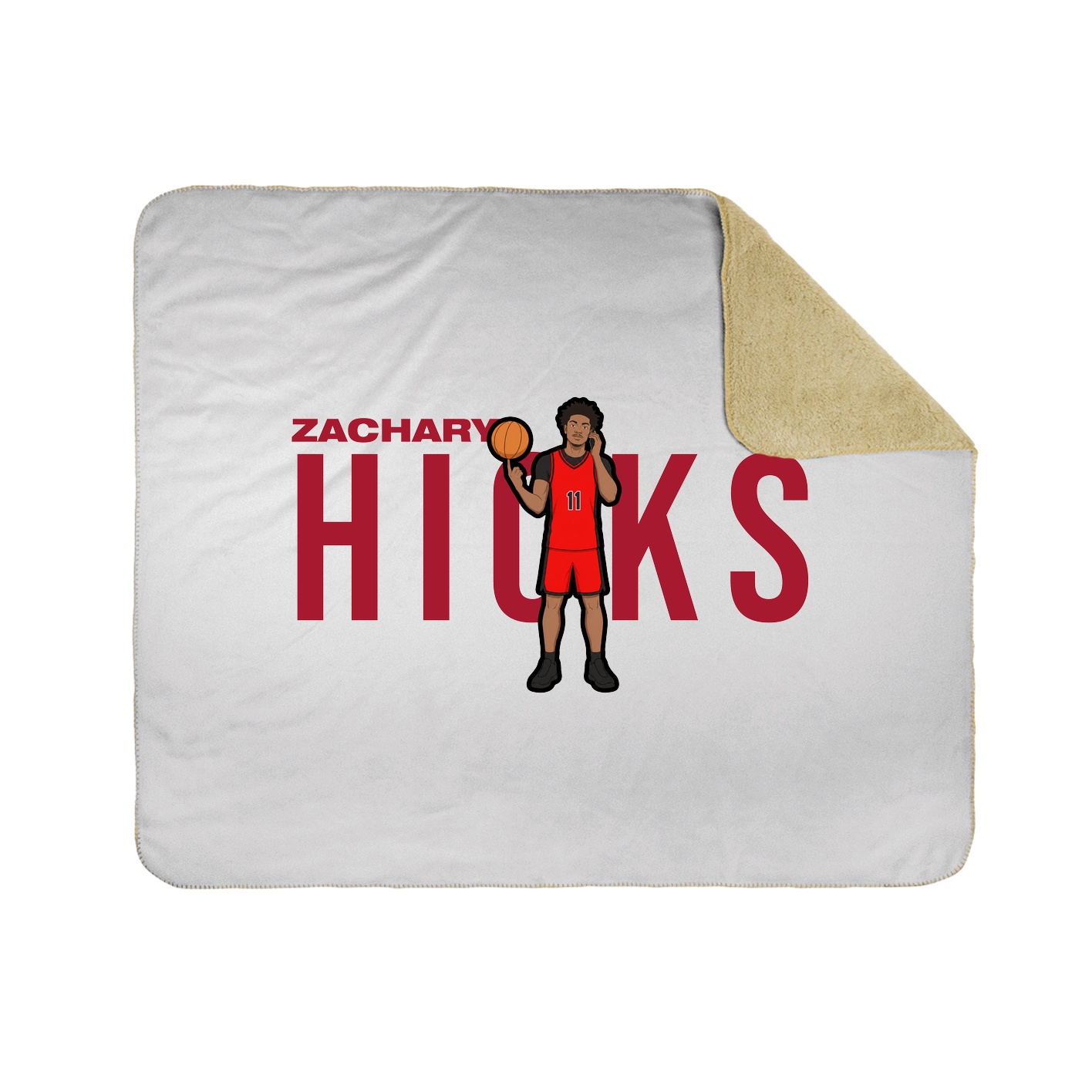Throw Blanket — Player Name in White
