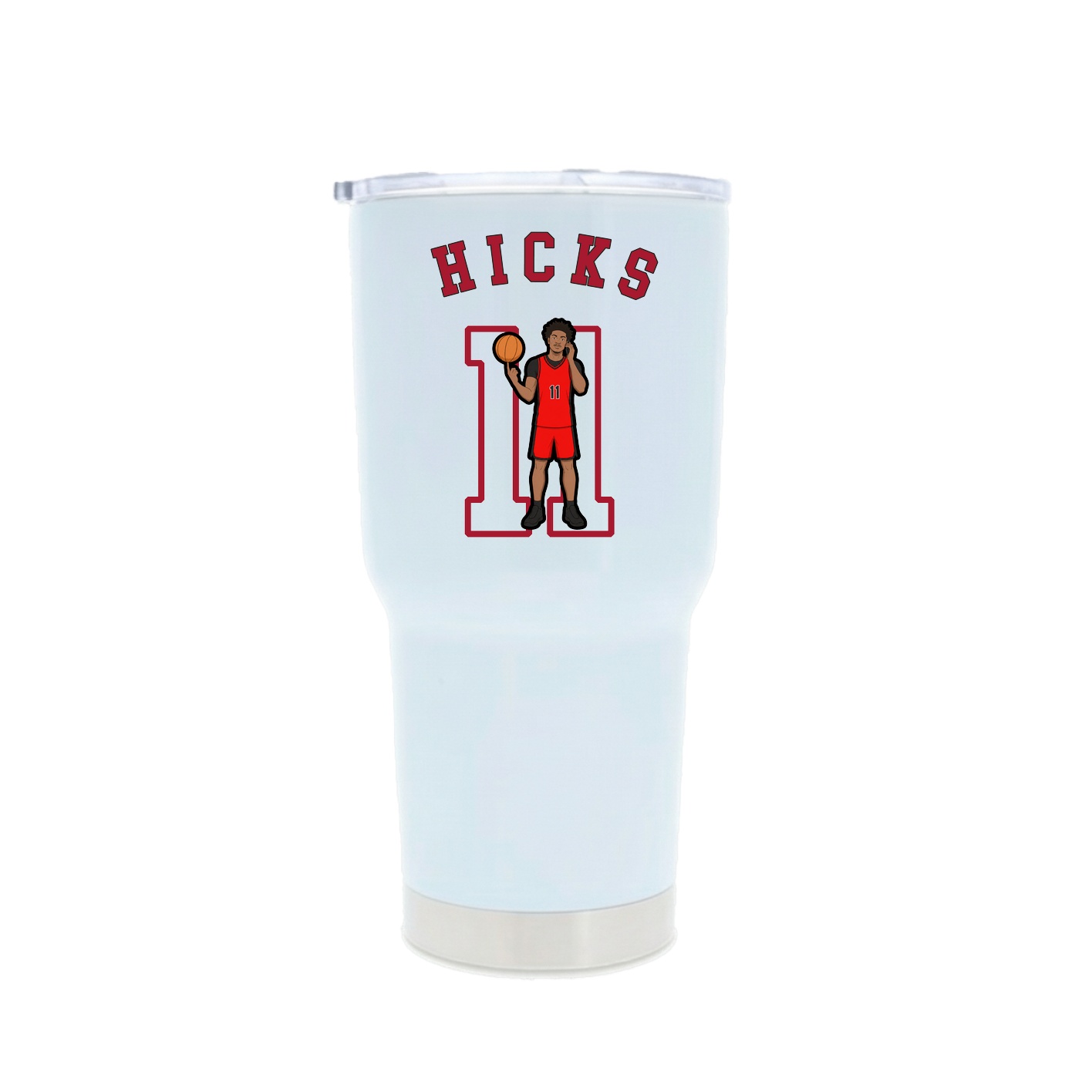 30oz Stainless Steel Tumbler — Shirsey Arch in White