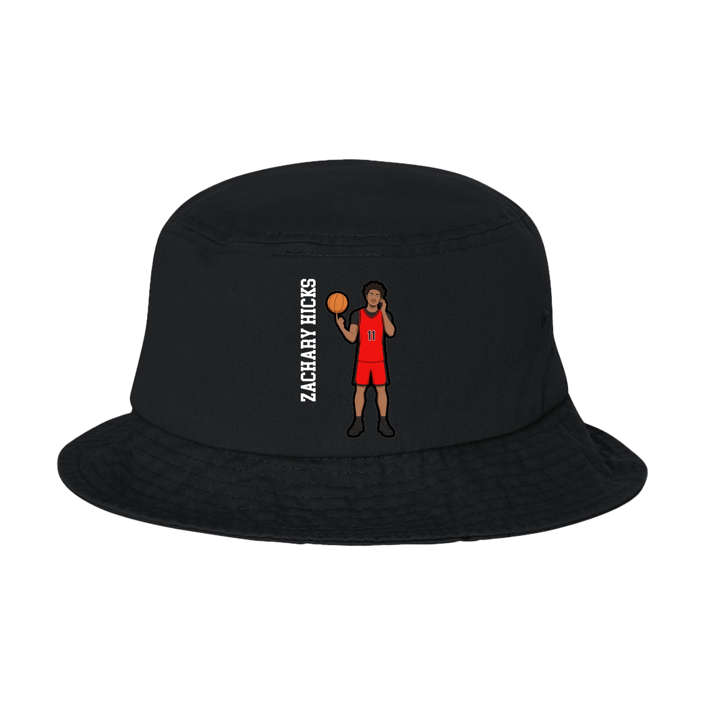 Bucket Cap — Name Vertical in Black