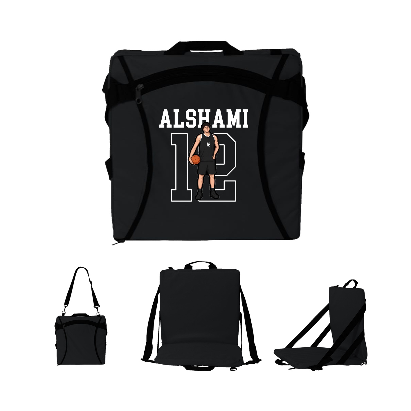 Folding Stadium Seat — Shirsey in Black