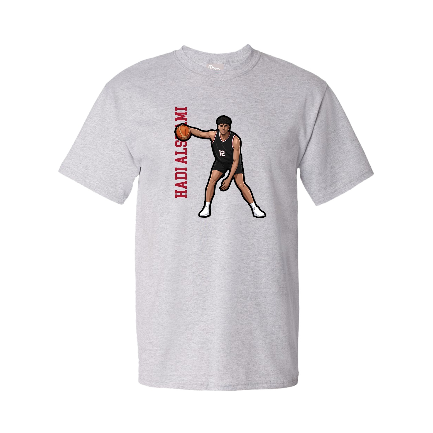 Tee — Name Vertical in Grey