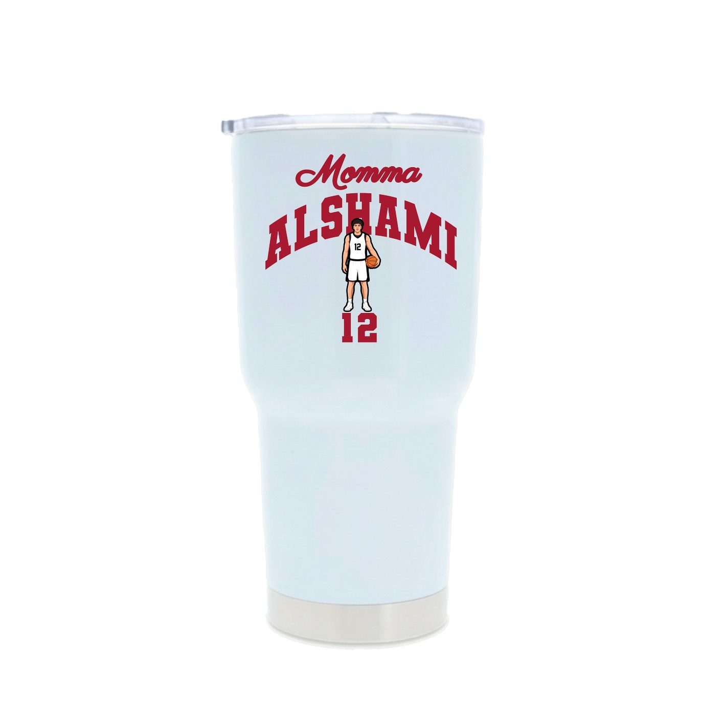 30oz Stainless Steel Tumbler — Mothers Day Arch in White