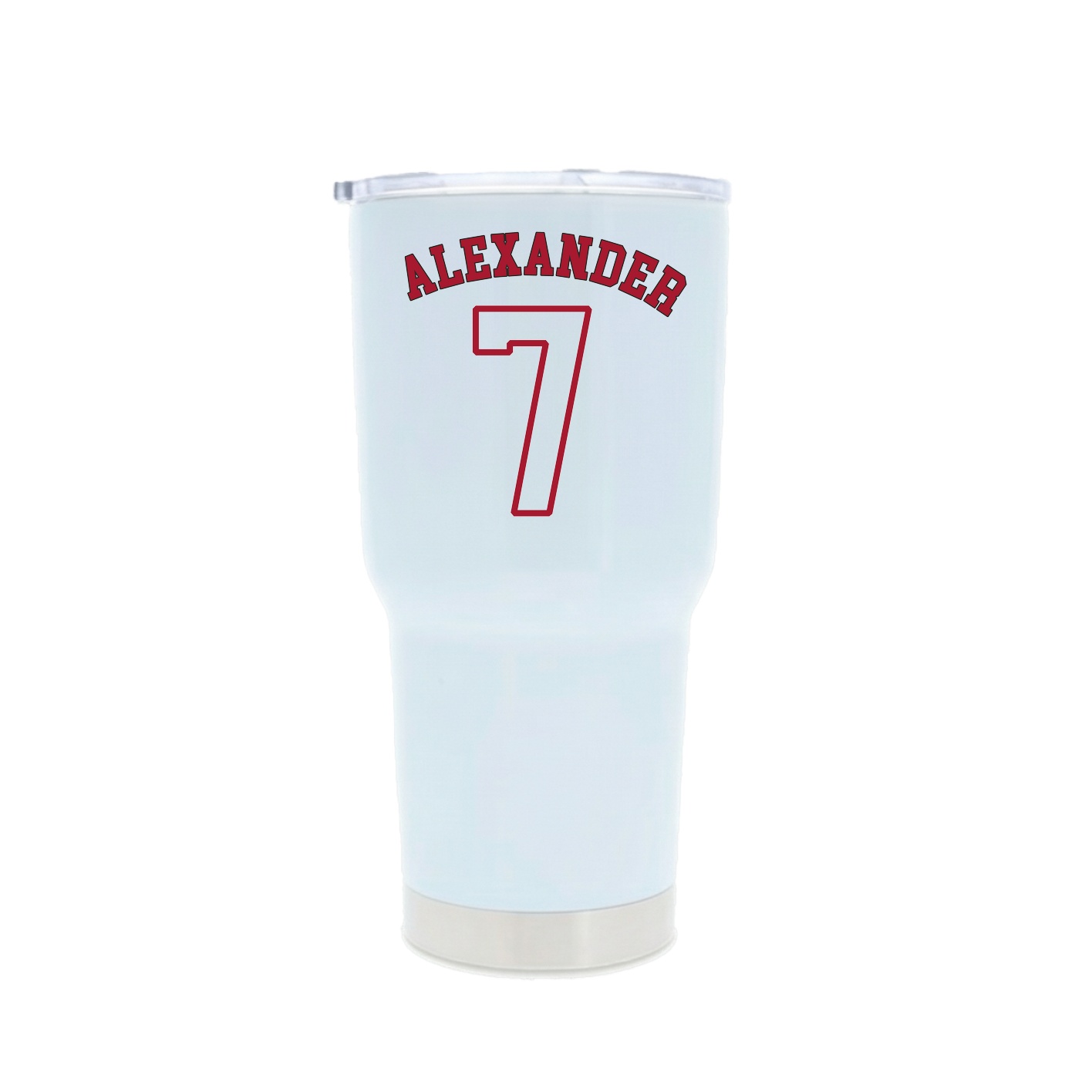 30oz Stainless Steel Tumbler — Shirsey Arch in White