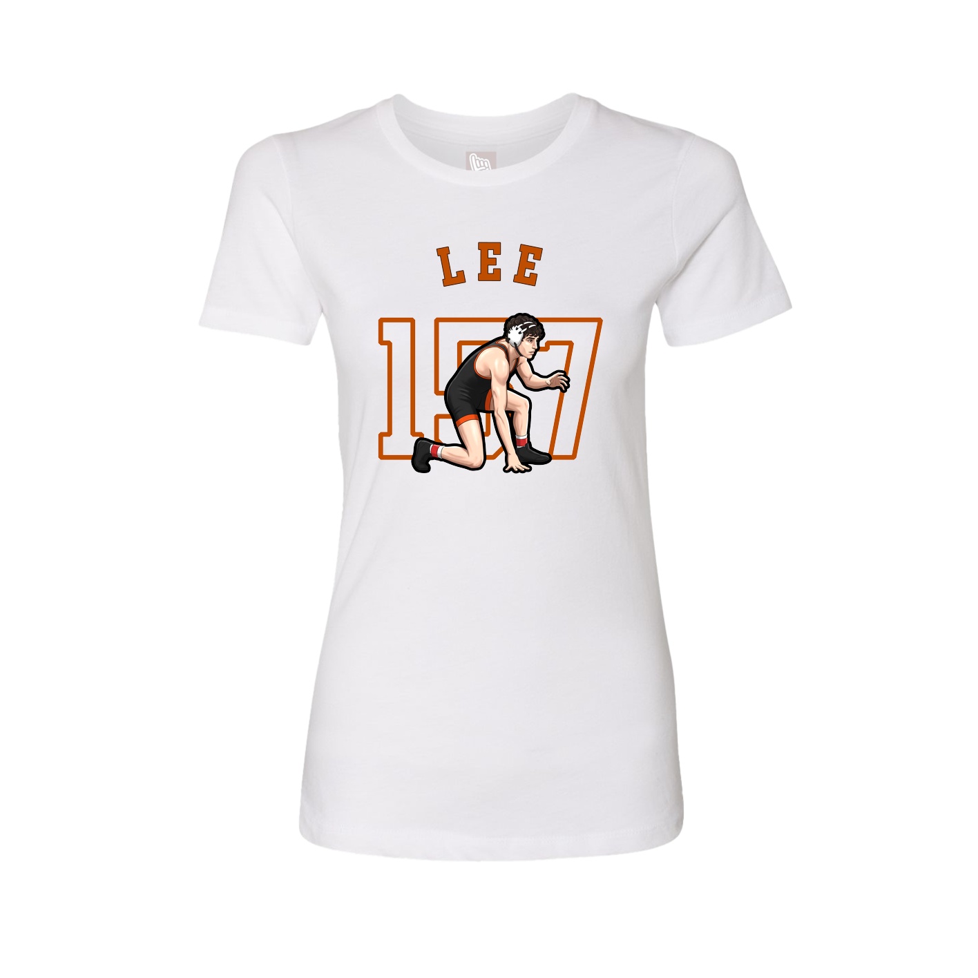 Fitted Women's Tee — Shirsey Arch in White