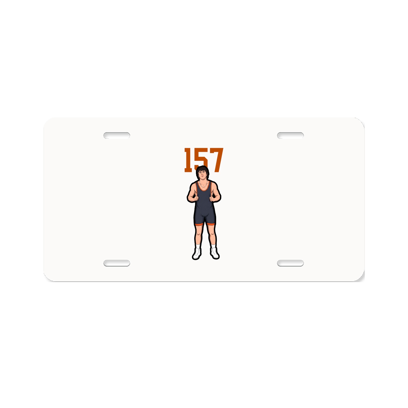 License Plate — Number Top in Classic