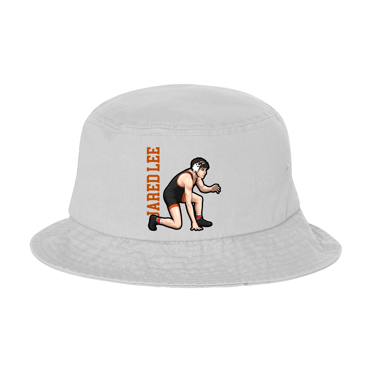 Bucket Cap — Name Vertical in White