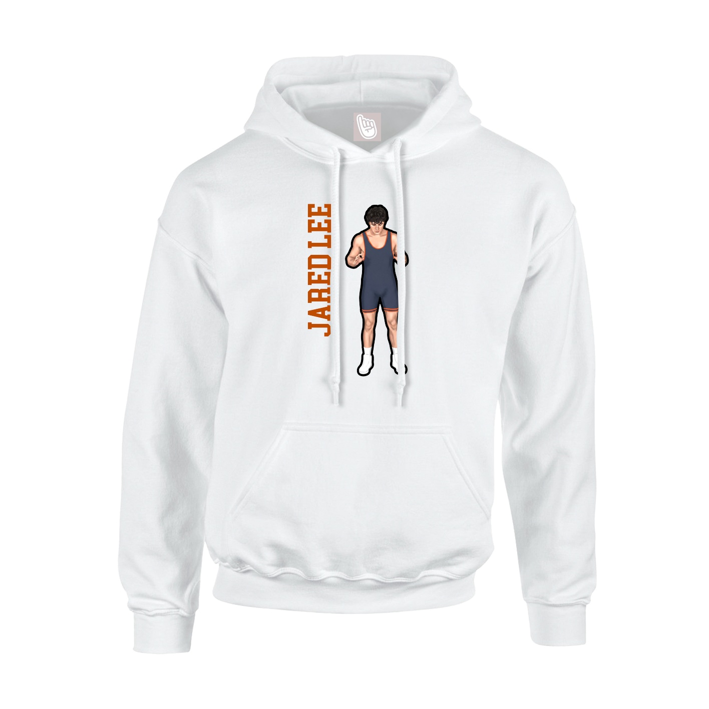 Youth Hoodie — Name Vertical in White