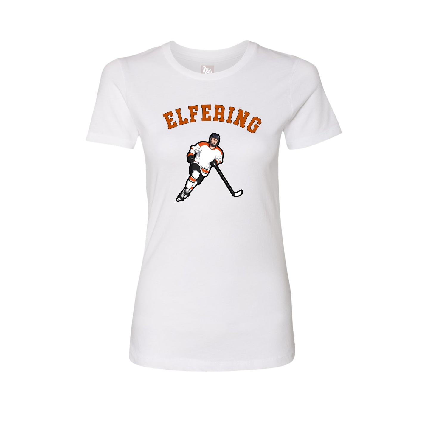 Fitted Women's Tee — Shirsey Arch in White