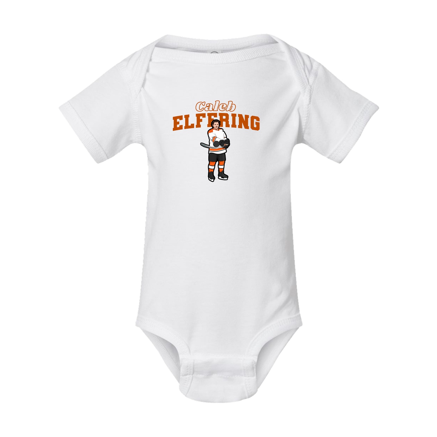 Baby Onesie — Name Arch in White