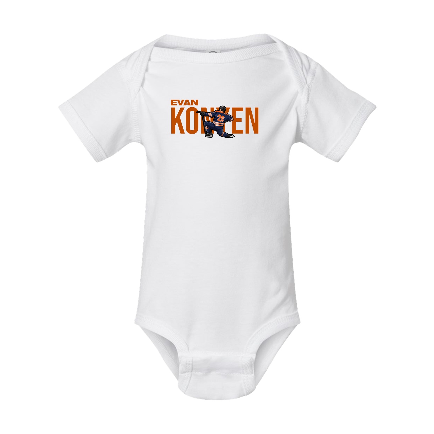 Baby Onesie — Player Name in White
