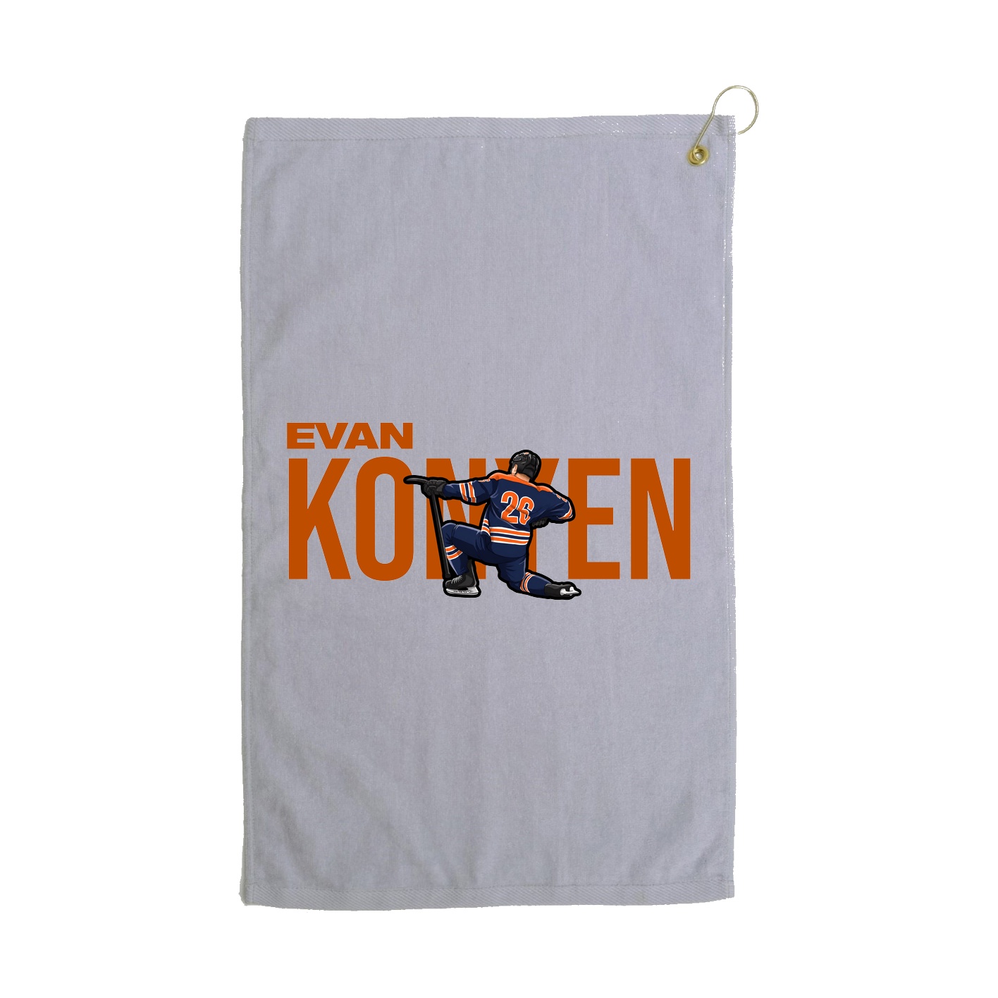 Golf Towel — Player Name in Grey