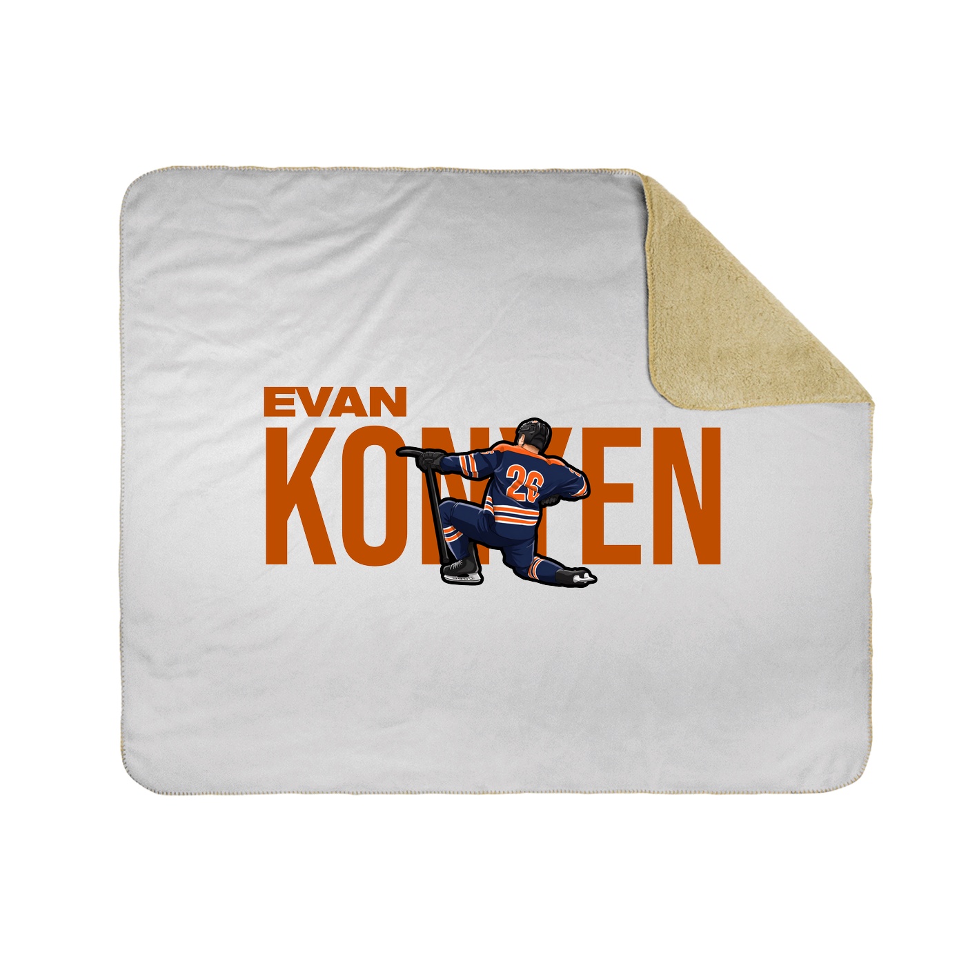 Throw Blanket — Player Name in White