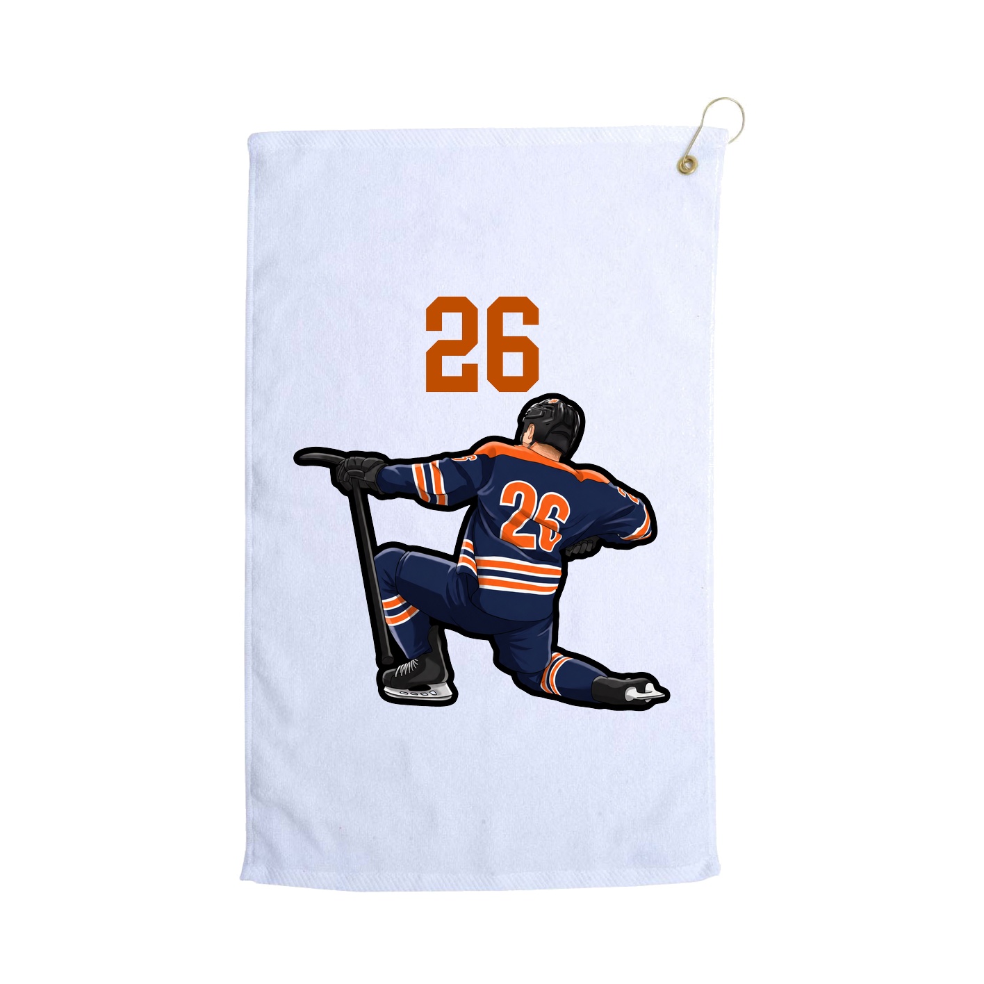 Golf Towel — Number Top in White