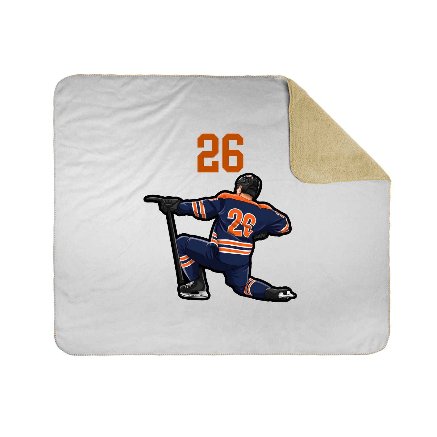 Throw Blanket — Number Top in White