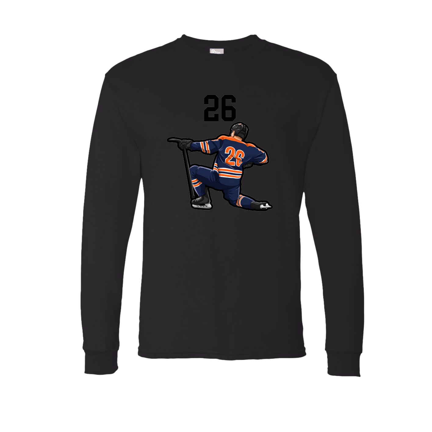 Long Sleeve Tee — Number Top in Black