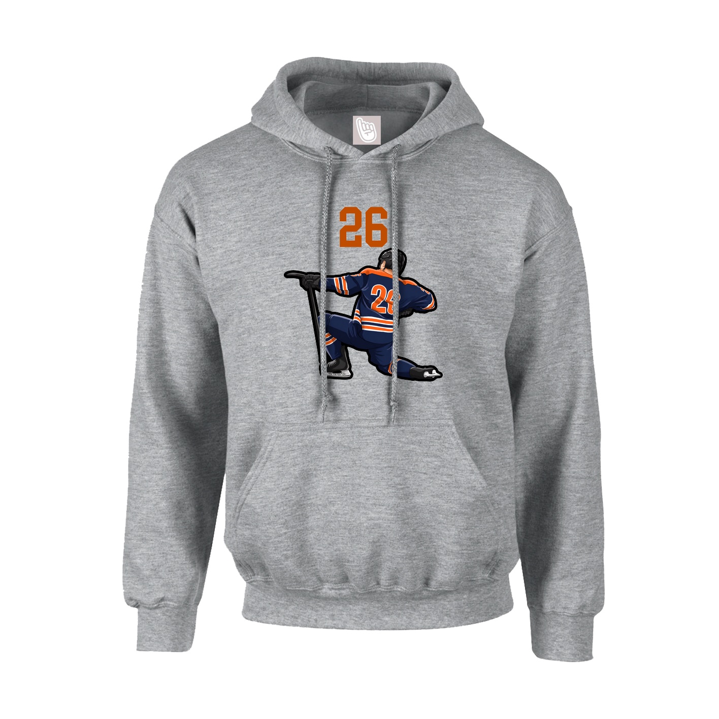 Youth Hoodie — Number Top in Grey