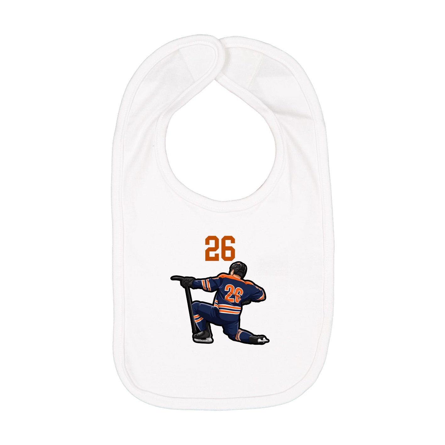 Infant Bib — Number Top in White