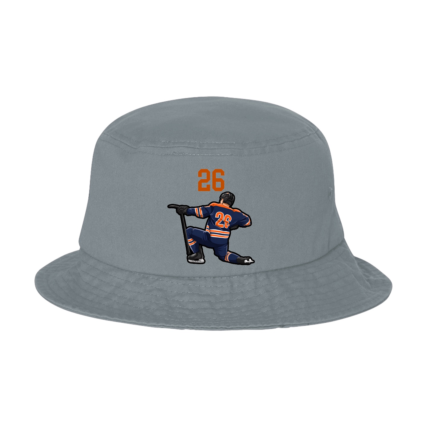 Bucket Cap — Number Top in Grey