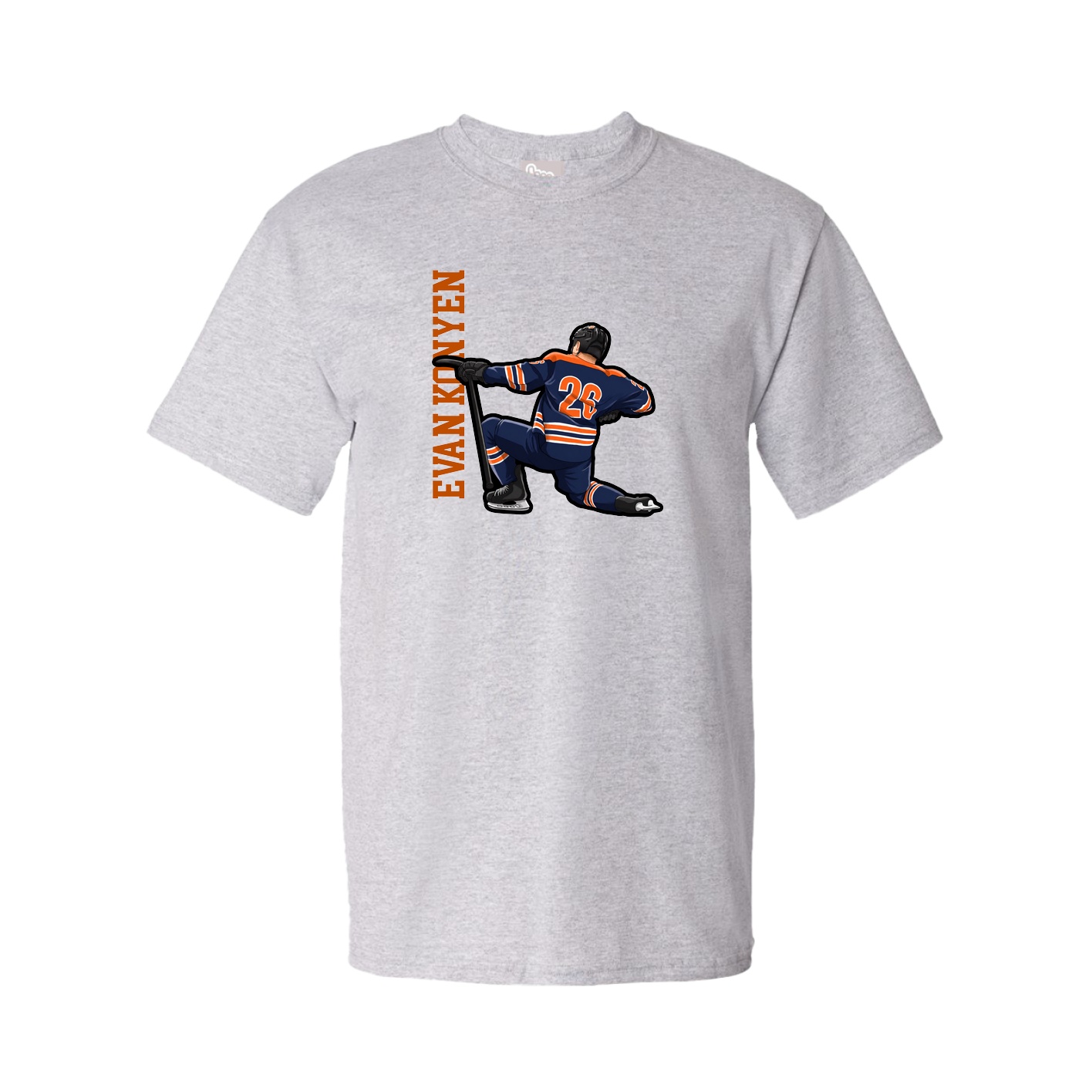 Tee — Name Vertical in Grey