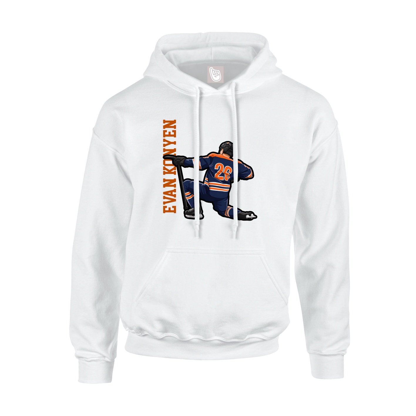 Hoodie — Name Vertical in White