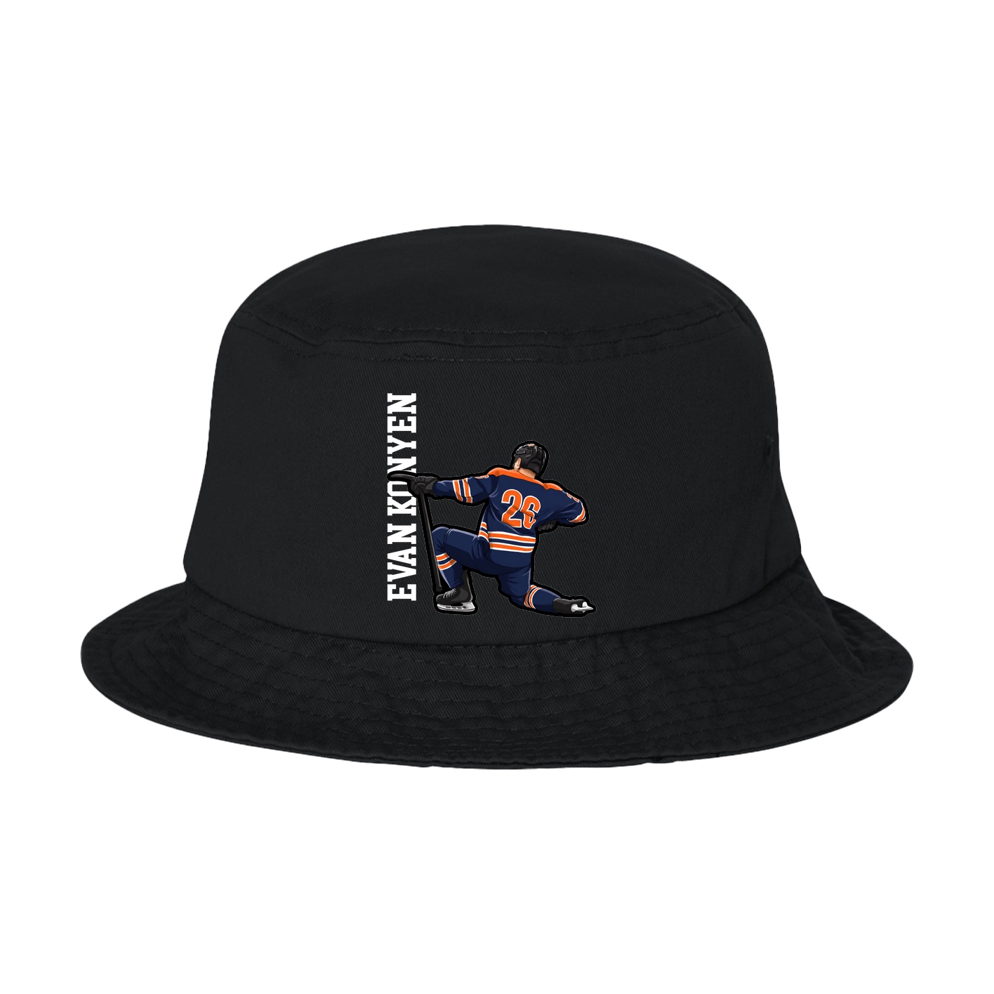 Bucket Cap — Name Vertical in Black