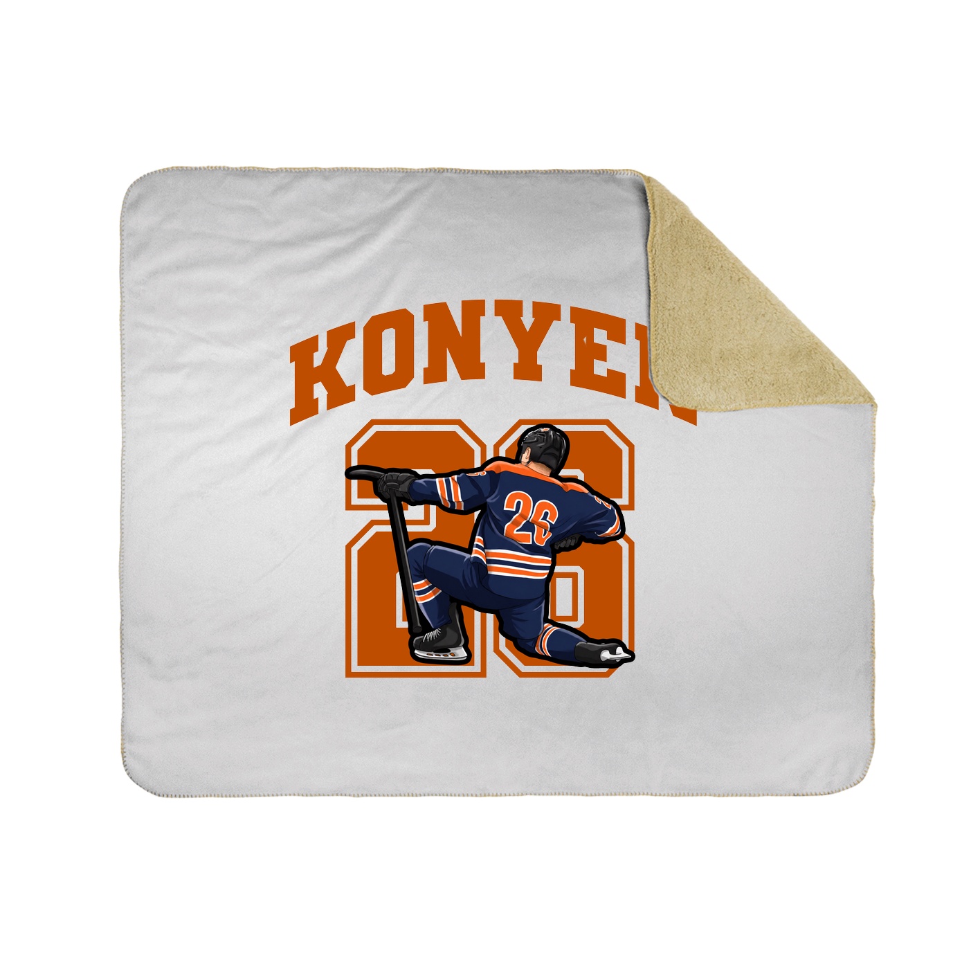 Throw Blanket — Number in White