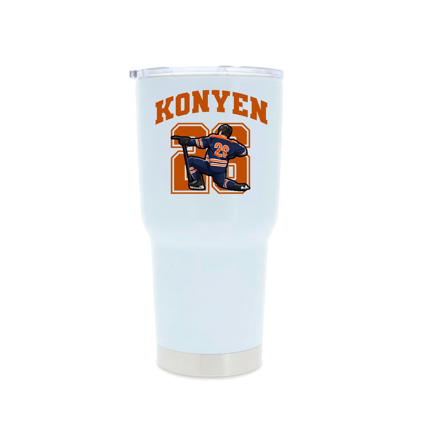 30oz Stainless Steel Tumbler — Number in White