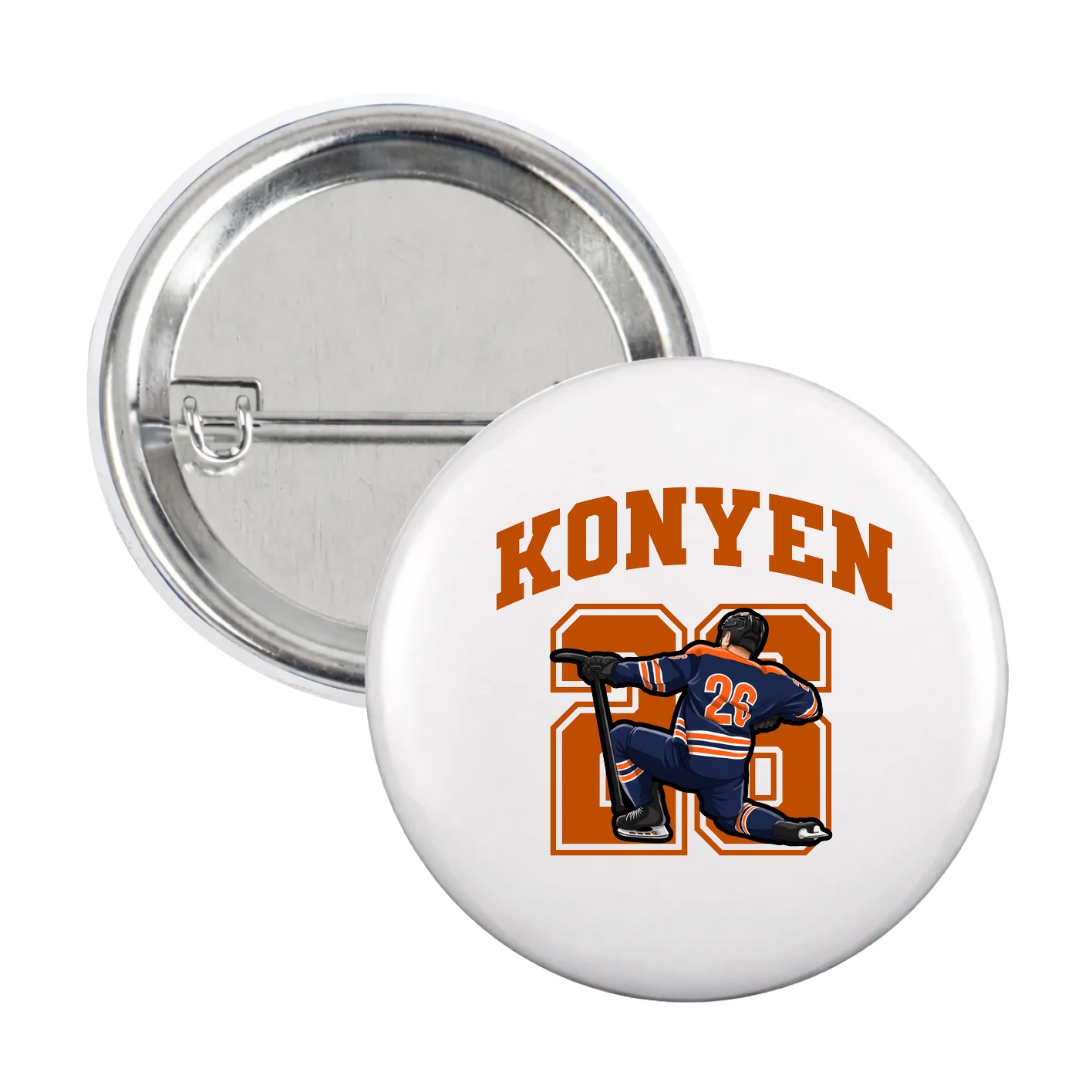 Game Day Button — Number in White