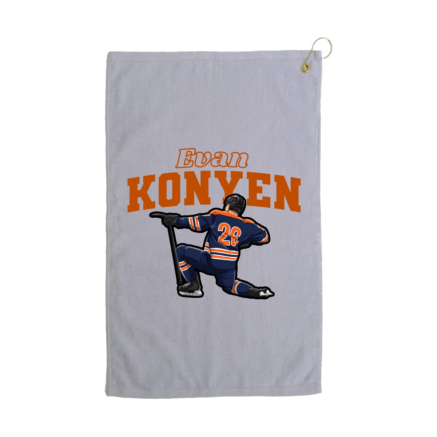 Golf Towel — Name Arch in Grey