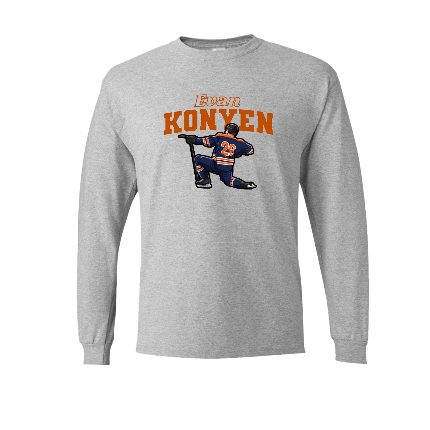 Long Sleeve Tee — Name Arch in Grey