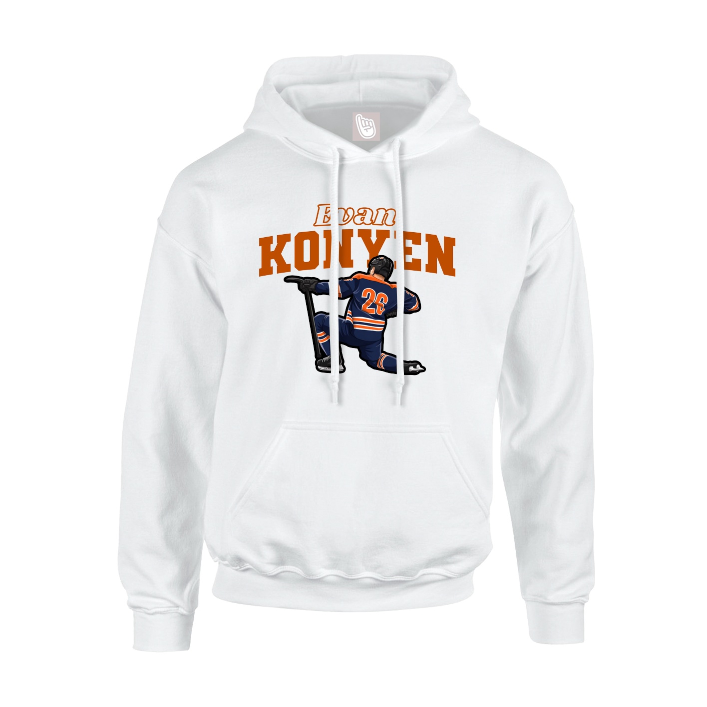 Hoodie — Name Arch in White