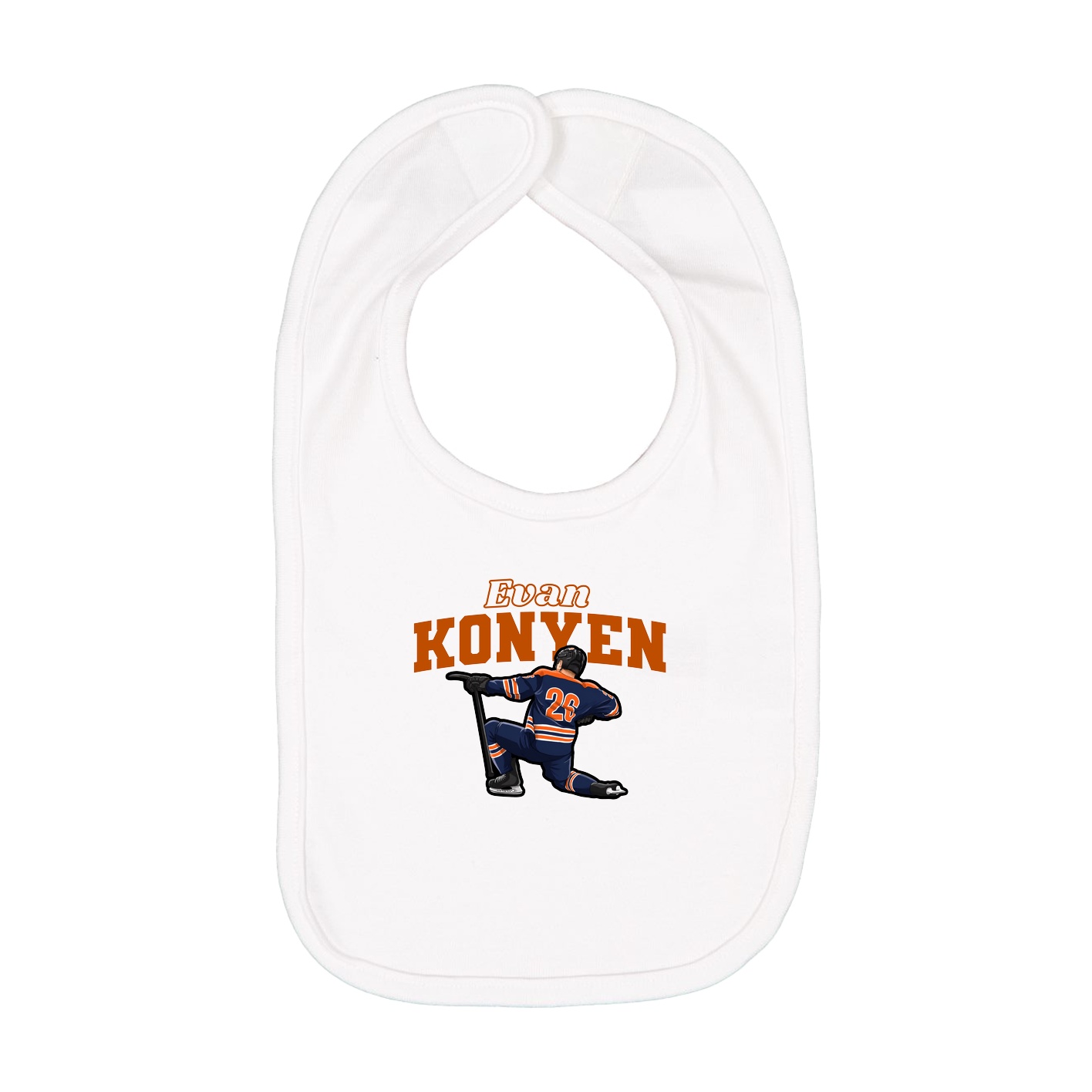 Infant Bib — Name Arch in White
