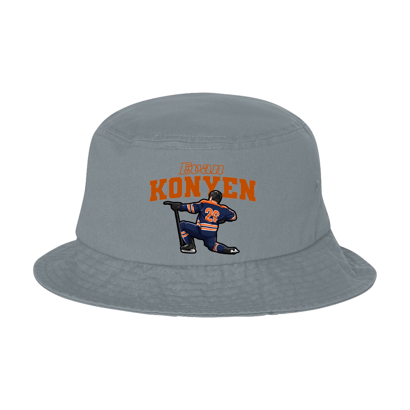 Bucket Cap — Name Arch in Grey