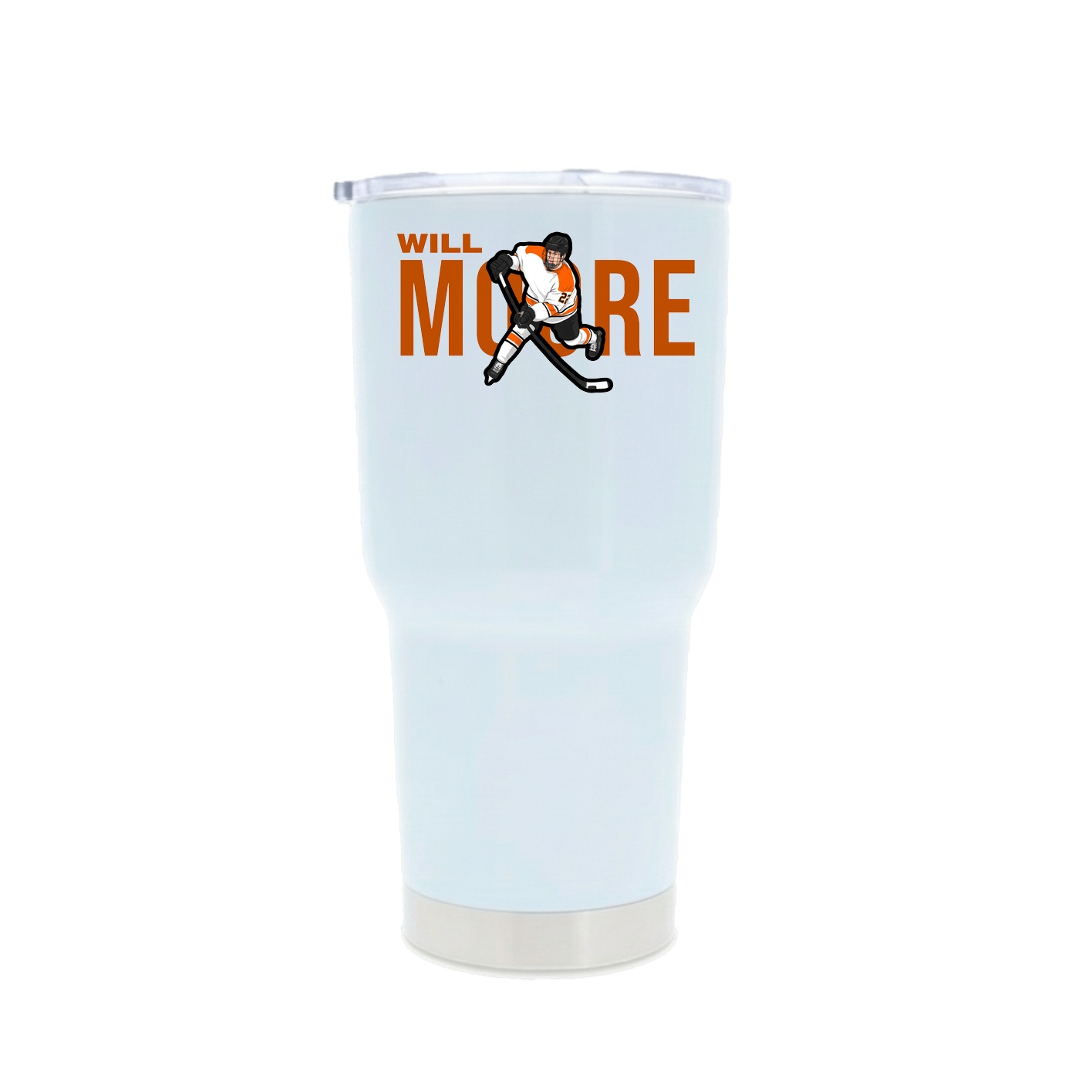 30oz Stainless Steel Tumbler — Player Name in White