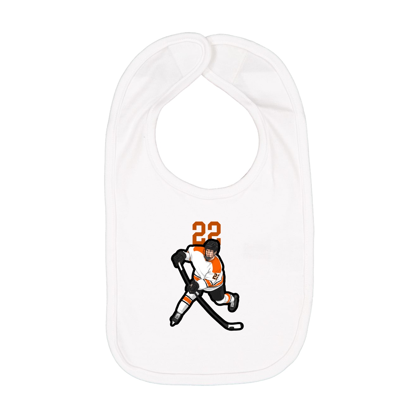 Infant Bib — Number Top in White
