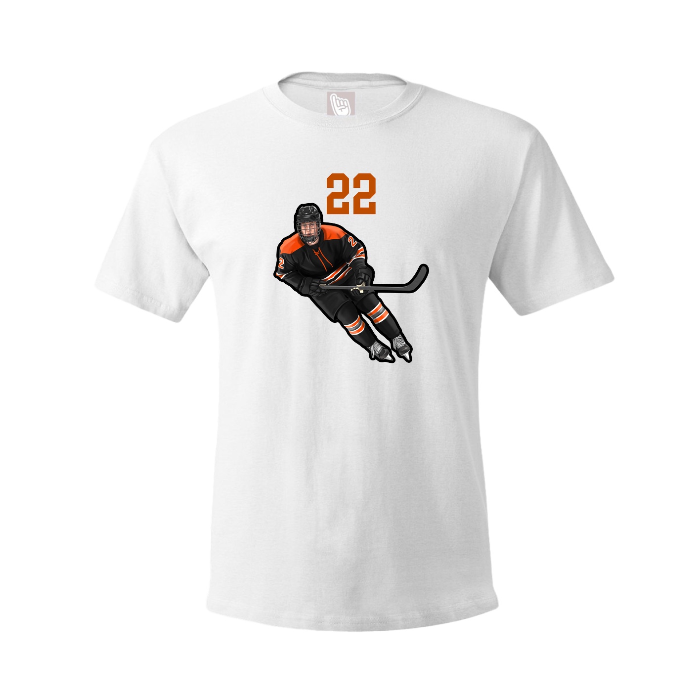 Youth Tee — Number Top in White