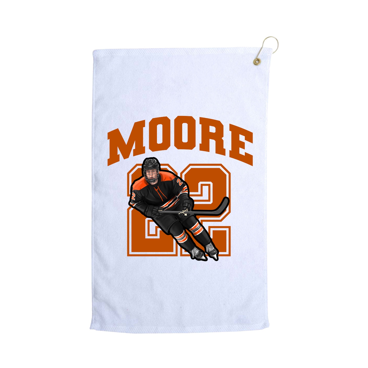 Golf Towel — Number in White