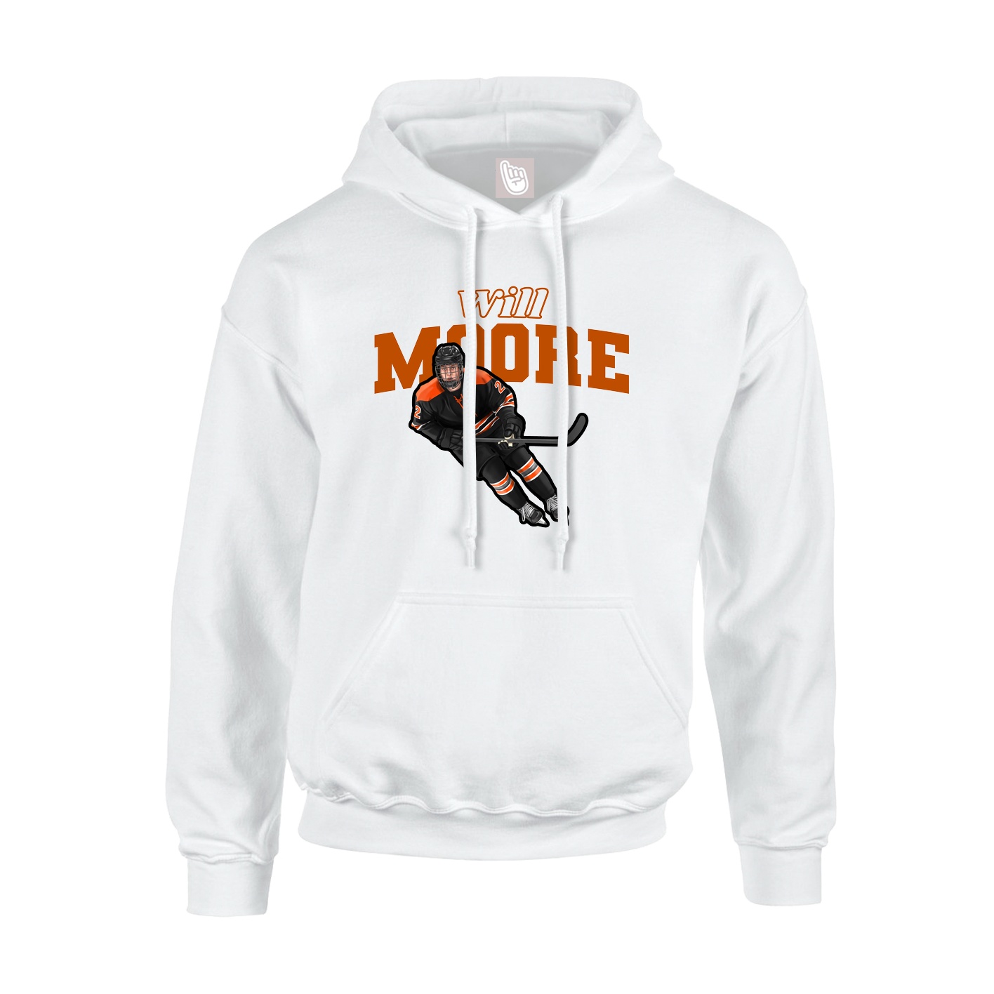 Hoodie — Name Arch in White