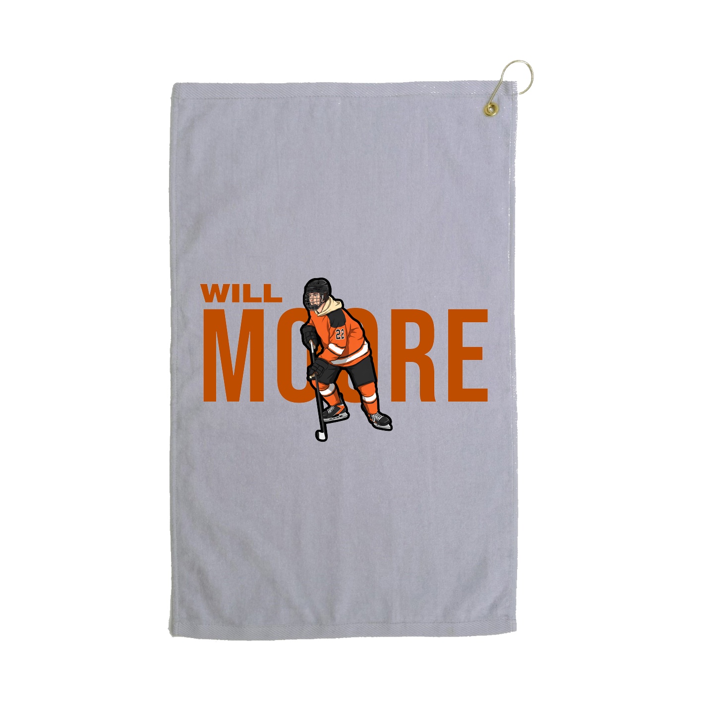 Golf Towel — Player Name in Grey